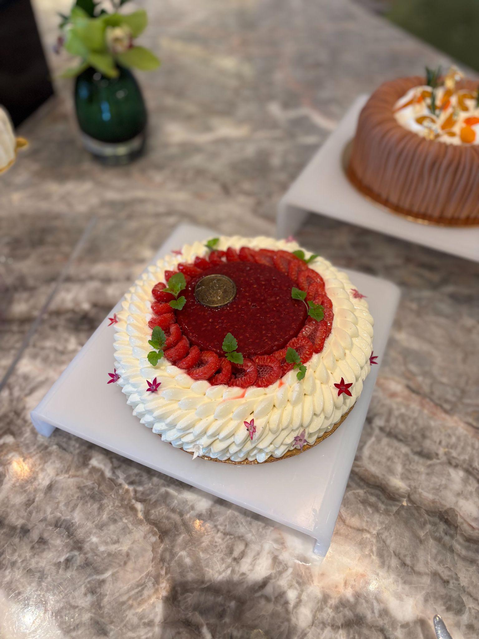 Vanilla & Raspberry Entremet — Cake Counter by Ming Yee Lim